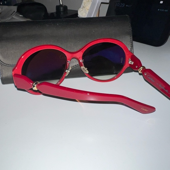 Red Cartier Sunglasses - Picture 5 of 5